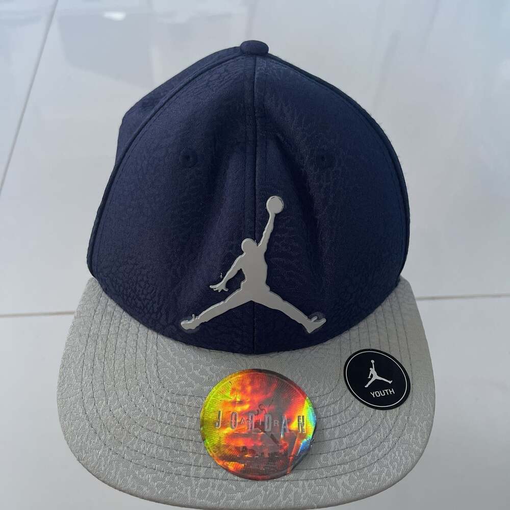 Jordan Youth Jumpman Snapback Hat Blue/Gray - New With Tags